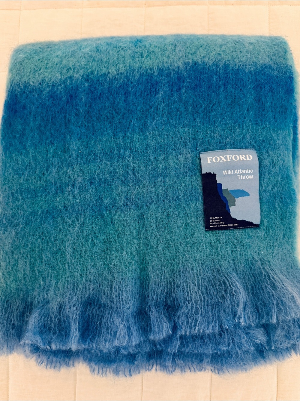 Foxford Wild Atlantic Blue Ombre Throw